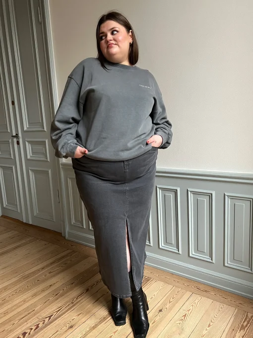 Outlet Djerf Avenue Staple Sweatshirt Washed Grey