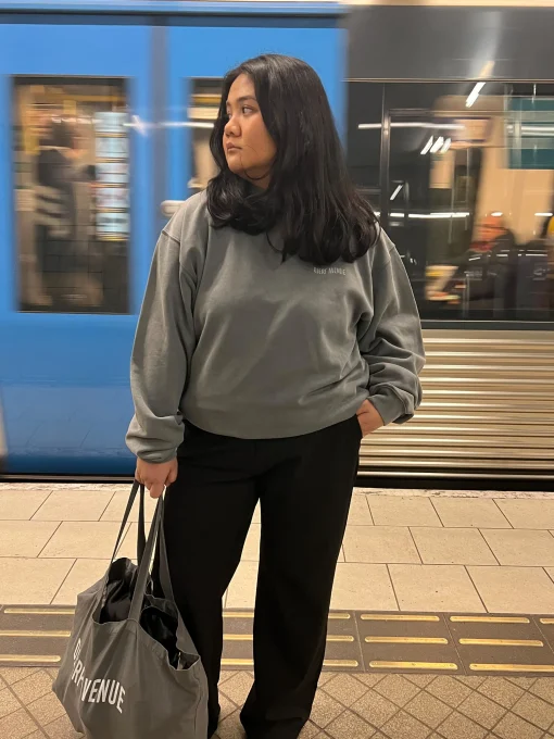 Outlet Djerf Avenue Staple Sweatshirt Washed Grey