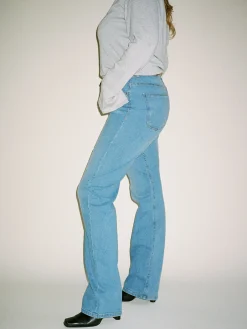 Store Djerf Avenue Straight Jeans Mid Blue - Tall