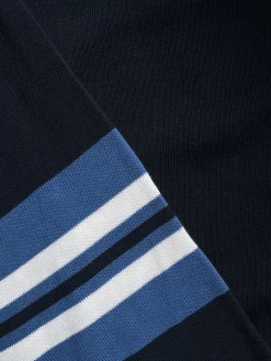 Clearance Djerf Avenue Striped Sleeve Crewneck Blue