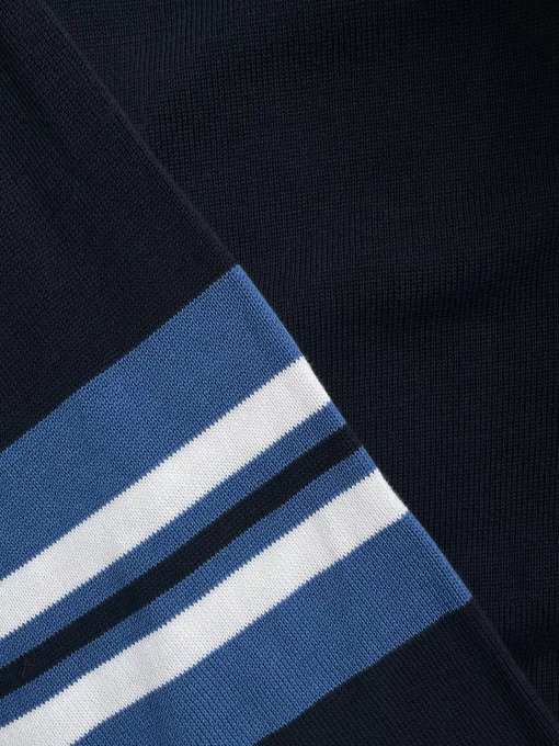 Clearance Djerf Avenue Striped Sleeve Crewneck Blue
