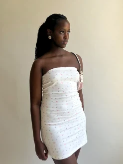 Shop Djerf Avenue Tube Dress Butterfly White Butterfly