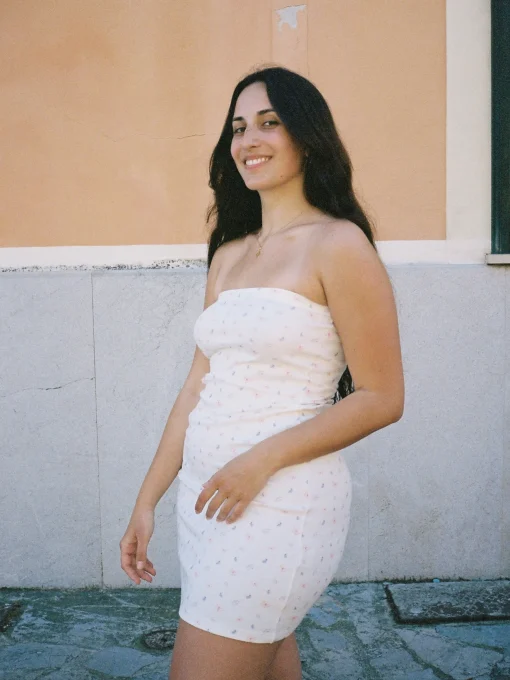 Shop Djerf Avenue Tube Dress Butterfly White Butterfly