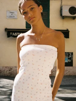Shop Djerf Avenue Tube Dress Butterfly White Butterfly