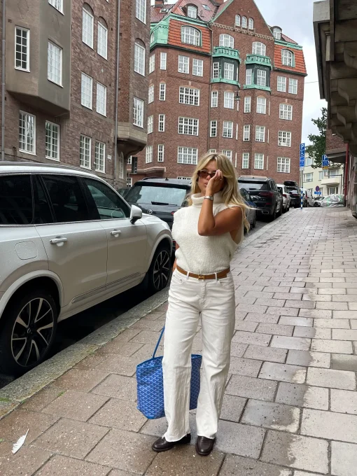 Fashion Djerf Avenue Turtleneck Top Cream