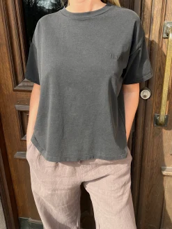 Outlet Djerf Avenue Washed T-shirt Washed Black